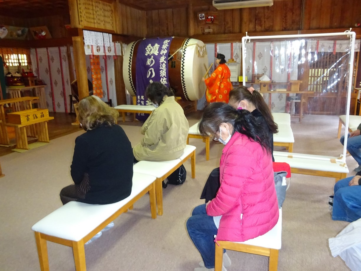 東日本大震災の復興とコロナ終息を祈り、大太鼓で大祓󠄀式を執行